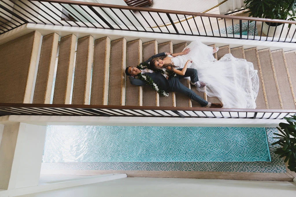 Couple photoshoot at stairs
