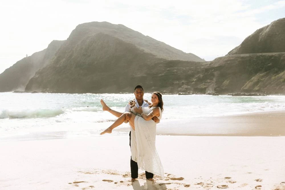 Wedding photoshoot at beach