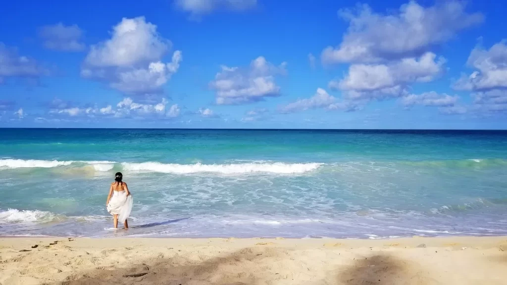 Bride at Waimanalo Bay