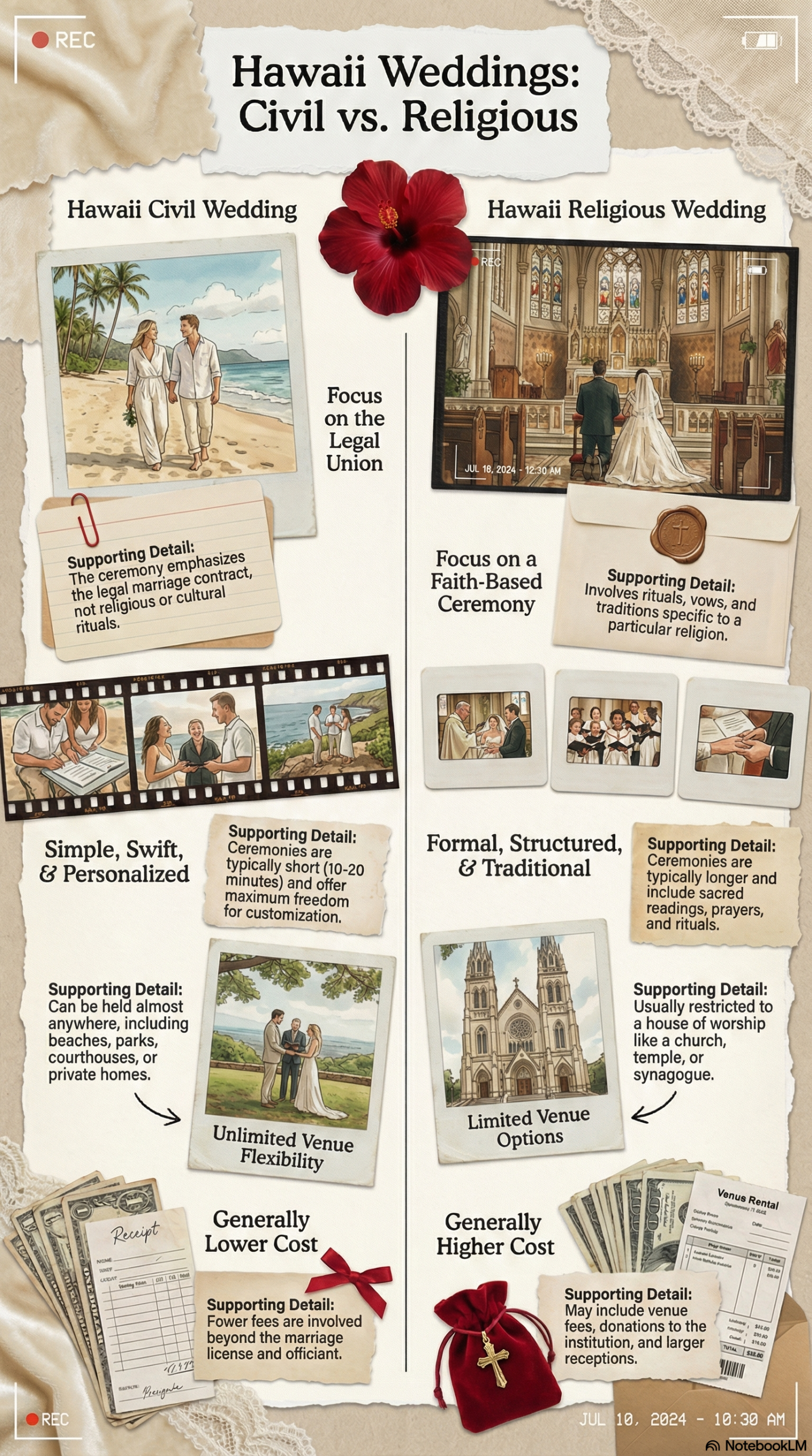 Hawaii Weddings : Civil vs. Religious